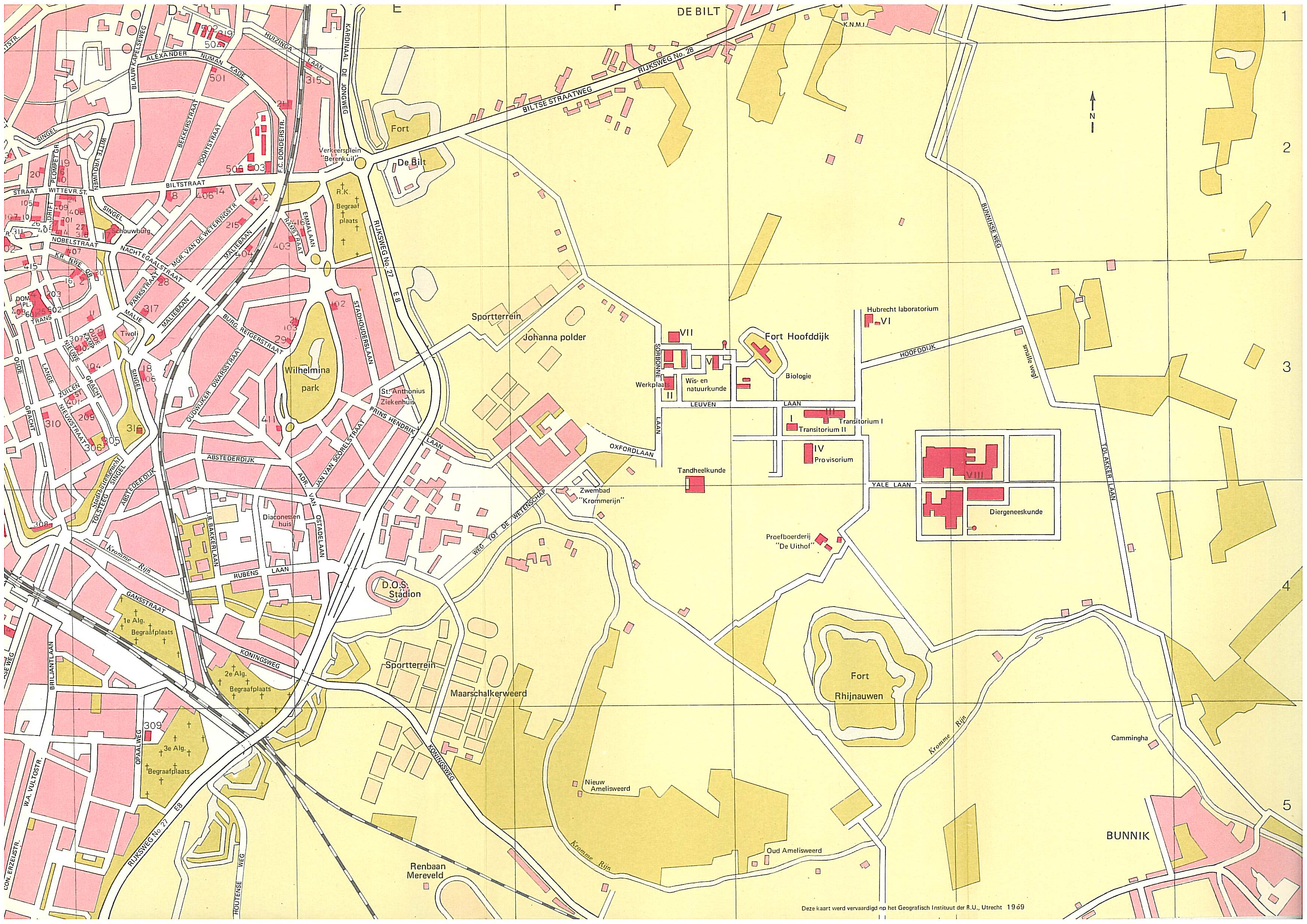 Map De Uithof 1970